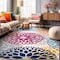 World Rug Gallery Modern Floral Circles Design 10' x 14' Multi Area Rug 9099MULTI10X14 - alternate 1